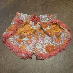 Disney Orange And Pink Size 18M Minnie Mouse Lace Shorts